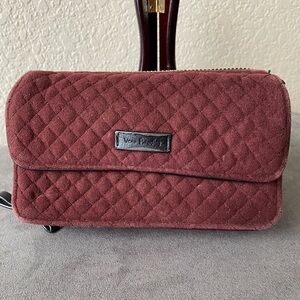 Vera Bradley Maroon Crossbody Bag Without Strap